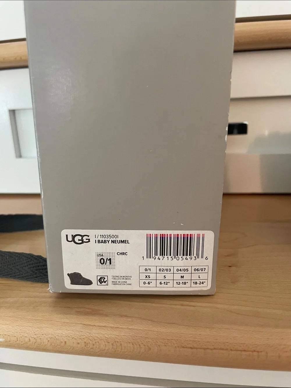 UGG Gray Suede Baby Walker Boots with Shearling Lining